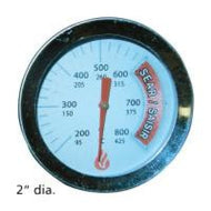 BBQ Temperature Gauge 2" Dia. compatible with Charbroil BCP00015