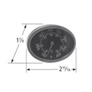 BBQ Grill Members Mark Stainless Steel Temperature Gauge (Probe Mounted) 1 7/8 x 2 15/16 BCP22549 - BBQ Grill Parts