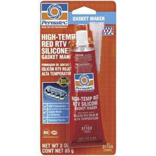 Fireplace Permatex RTV Silicone Gasket High Temp Red 3 oz 81160 - Fireplace