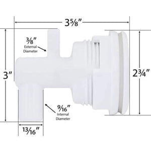 Hot Tub Compatible With Dimension One Spas Mini Storm Jet Ell Body, 3/8 Inch Barb X 3/4 Inch Smooth Barb DIM01510 - 906 - DIY PART CENTERHot Tub Compatible With Dimension One Spas Mini Storm Jet Ell Body, 3/8 Inch Barb X 3/4 Inch Smooth Barb DIM01510 - 906Hot Tub PartsDIY PART CENTERDIM01510 - 906