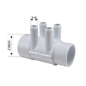 Hot Tub Compatible With Spas Manifold 2" S x 2" Sg X 4 3/4" Barb SM DIY672 - 4160 - DIY PART CENTERHot Tub Compatible With Spas Manifold 2" S x 2" Sg X 4 3/4" Barb SM DIY672 - 4160Hot Tub PartsDIY PART CENTERDIY672 - 4160