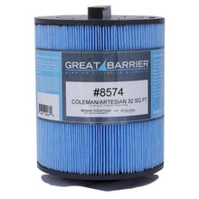 Hot Tub Great Barrier Filter - 32 Sf Artesian/Coleman Single Replacement Filter HTCP8574 - Hot Tub Parts
