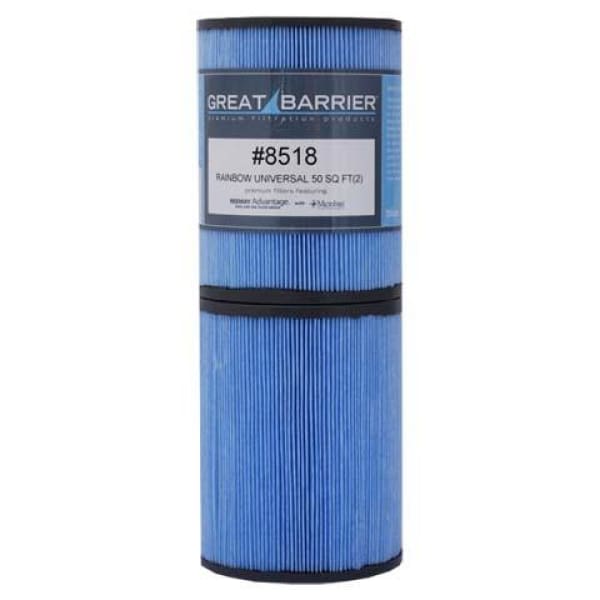 Hot Tub Great Barrier Filter - 50 Sf Rainbow Universal 2 Pc Replacement Filter Set HTCP8518 - Hot Tub Parts