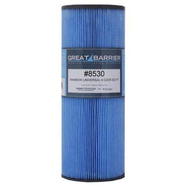 Hot Tub Great Barrier Filter 25 Sf Rainbow Universal 4 Oz Single Replacement Filter HTCP8530 - Hot Tub Parts