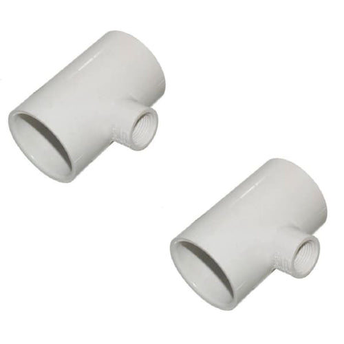 Hot Tub Pvc Compatible with Coleman Spa 1 1/2 Inch X 1 1/2 Inch Slip Tee X 1/2 Inch Female Thread 2 Pack 100625 - Hot Tub Parts