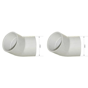 Hot Tub Compatible With Coleman Spas 45 Degree Elbow 2 Slip X Slip 2 Pack DIY100623 - Hot Tub Parts
